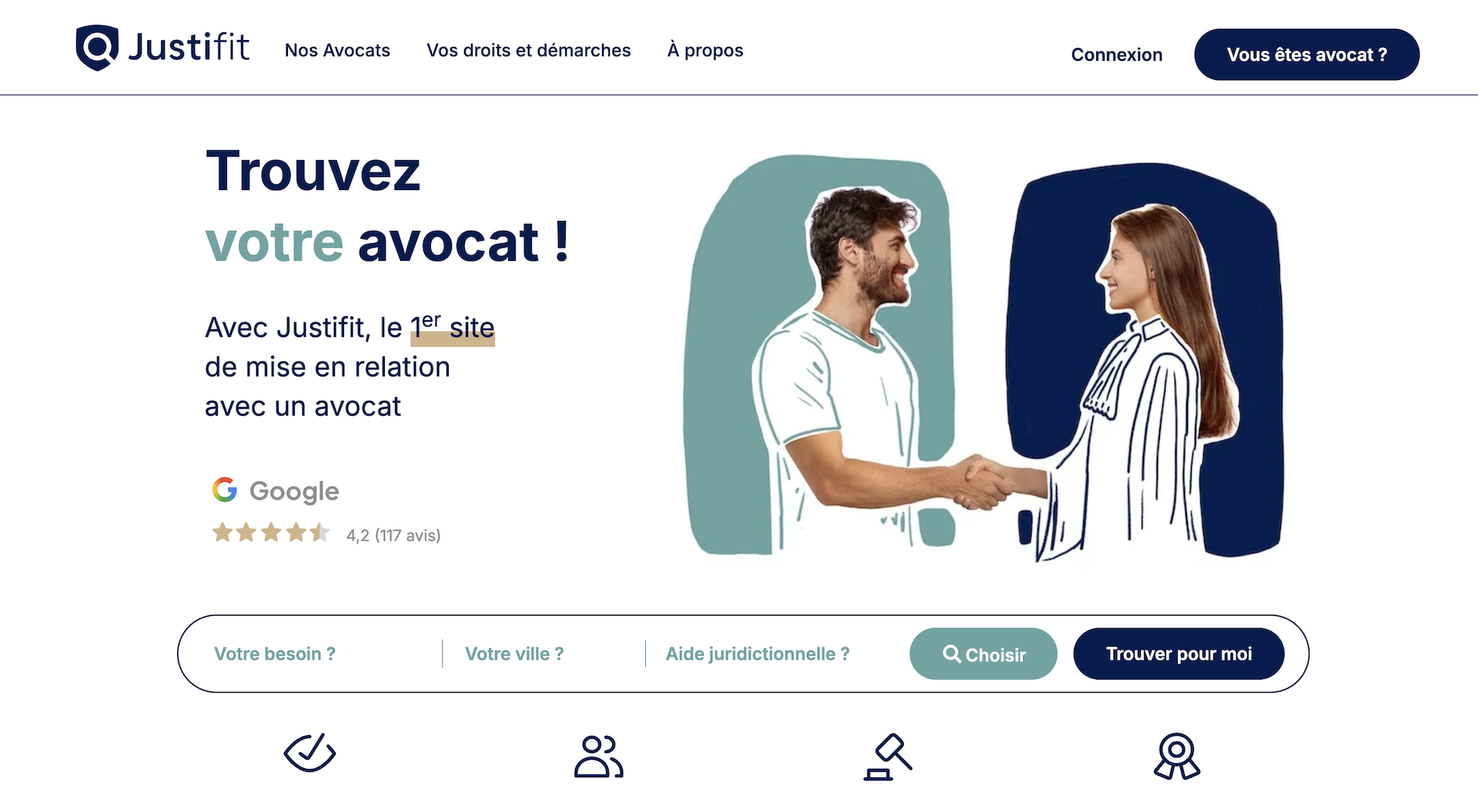 Notre avis sur Justifit Plateforme de mise en relation avec un Avocat
