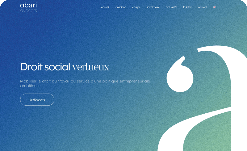 Abari - Création site internet Avocat - Agence Opale