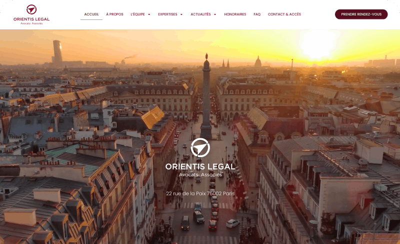 Orientis Legal - Création site internet Avocat - Agence Opale