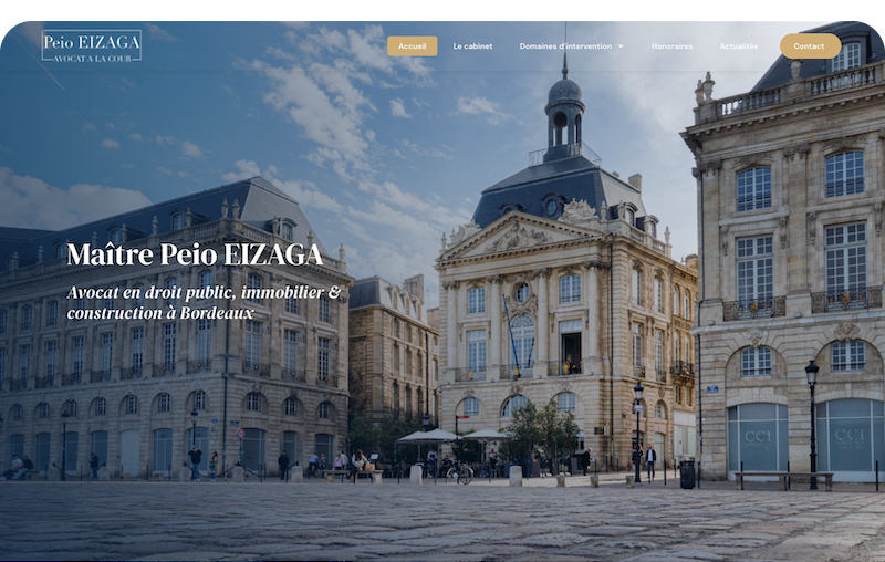 Peio Eizaga - Création site internet Avocat - Agence Opale
